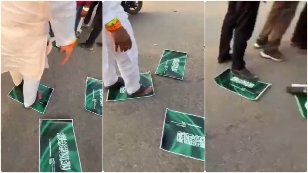 Insult to Saudi Flag and Islamic Kalima in Prayagraj UP Sparks Outrage